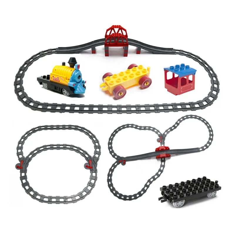 Детский конструктор железнодорожный поезд|train blocks|toy diyassembly toy |