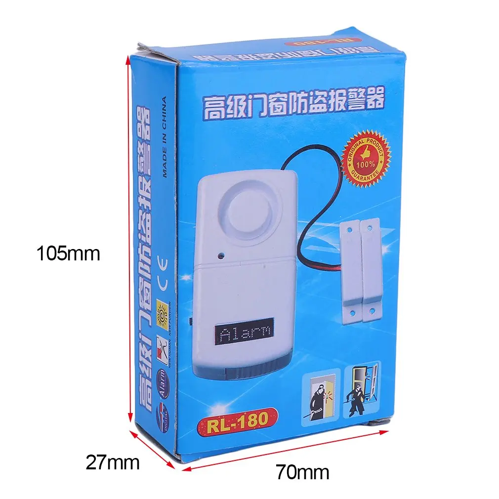 

Alarm Sensor Detector 120dB Alarm Voice Security Door Magnetic Alarm System Home Security Alarm Sensor Detector