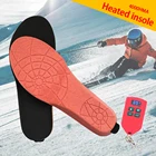 Стельки с электрическим подогревом, 4000 мАч, с контроллером для увеличения вкладыша, теплая стелька для зимних лыж и верховой езды