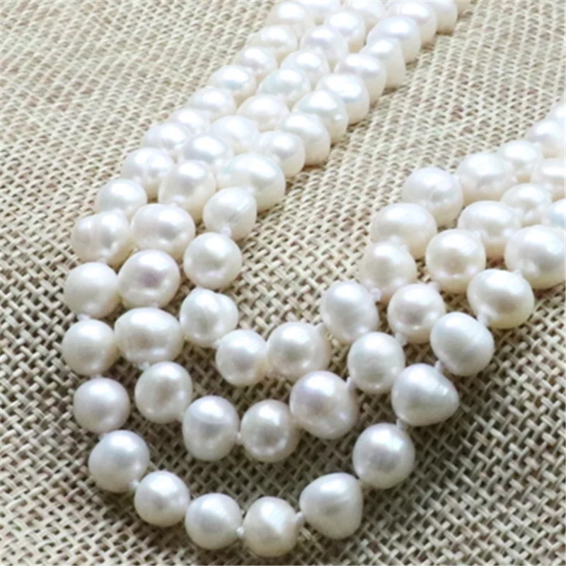 

HOT Jewelry Necklace Free Shipping new Fashion Style diy 3 Rows 7-8mm White Akoya Cultured natural Pearls Necklace 17-21" MY4571