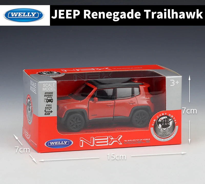 Welly литье под давлением 1:36 симулятор JEEP Renegade Trailhawk внедорожник внедорожная модель