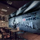 Современные европейские музыкальная рок росписи обои с изображением гитары промышленные украшения ресторан бар фон papel де parede