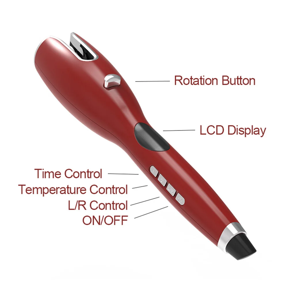 

Automatic Hair Curler Ceramic Hair Curling Iron Ceramic Ionic Auto Rotating Tangle Protection Wet Dry Hair