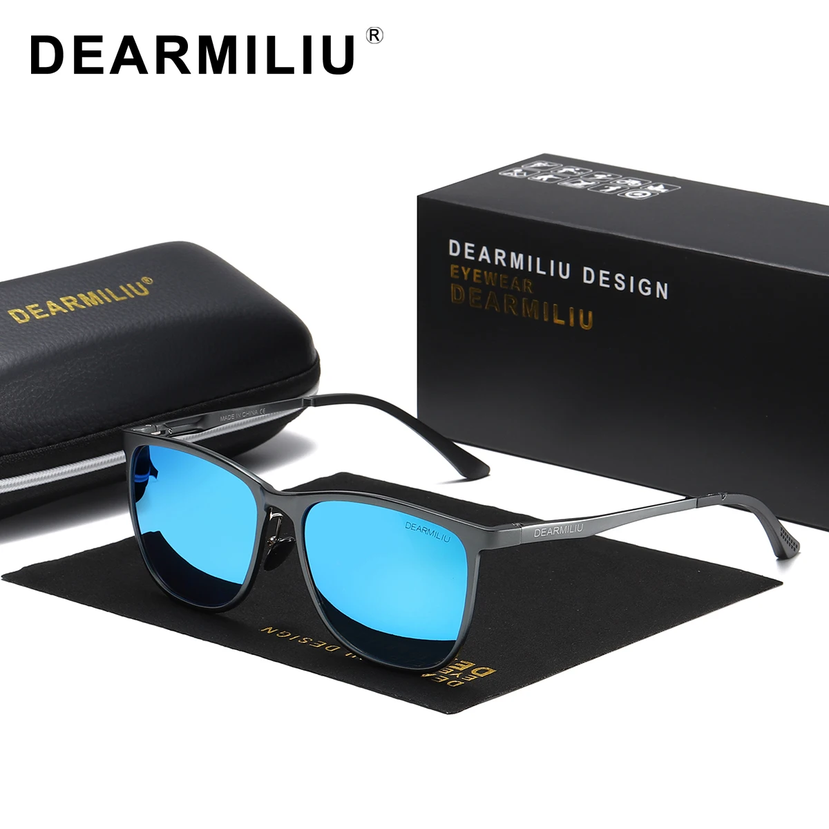 

DEARMILIU Retro Aluminum Magnesium Brand Men's Sunglasses Polarized Lens Vintage Eyewear Accessories Sun Glasses For Men 6623