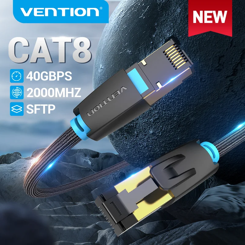 Vention Cat8 Ethernet кабель 40 Гбит/с Cat 8 сетевой нейлоновый Плетеный Интернет патч корд