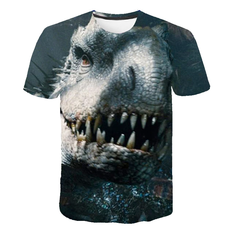 

4-14 years old dinosaur print boy T-shirt 2021 summer new children children boy shorts sleeves dinosaur clothes boy top T-shirt