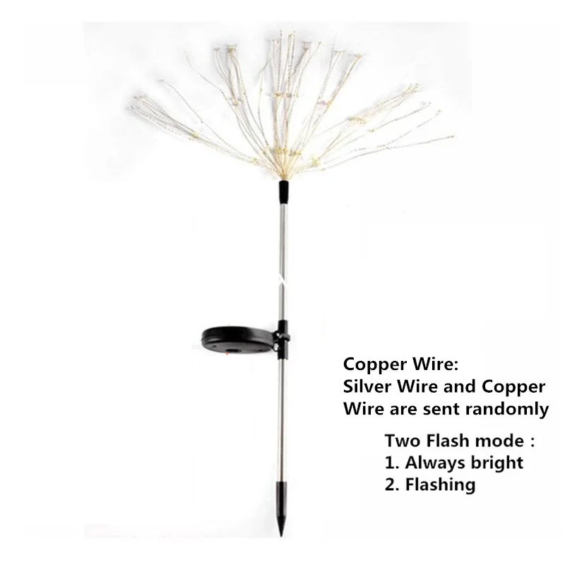 

1pcs Solar Fireworks Lights Outdoor LED 90/150 LEDs Waterproof String Fairy Light for Home Garden Street Christmas Decoration