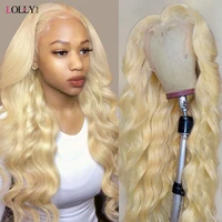 lolly body wave full lace wig human hair lace wig transparent lace wigs brazilian wavy body wave 613 blonde human hair wigs