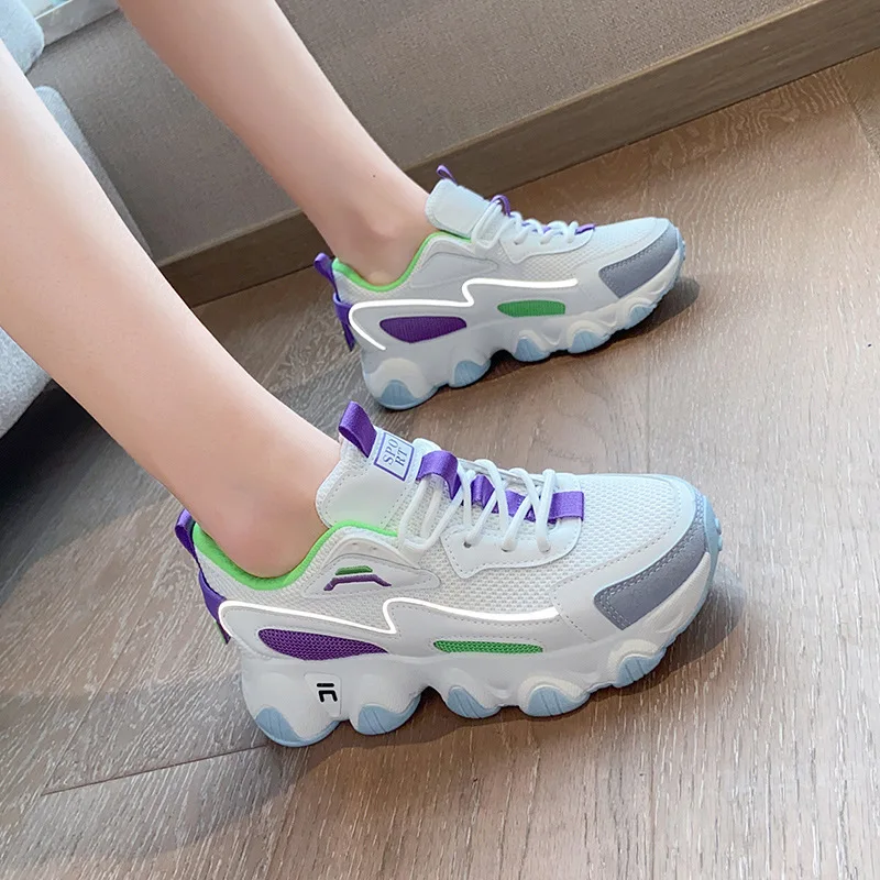 

Fashion Sneakers Women 2020 Vulcanize Shoes Platform Sneakers Designer Womens Platform Sneakers Casual Trainers Women Dad Shoes