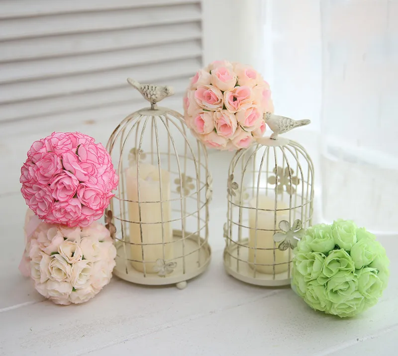 1PC Hanging Decor Artificial Flower Ball Centerpieces Silk Rose Wedding Kissing Pomanders Decoration Arrangement | Дом и сад