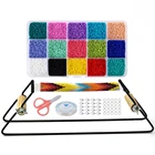 Набор ткацкого станка с металлическими бусинами, ткацкий станок для бисероплетения для ювелирных изделий, браслетов, вязальная машина сделай сам, креативный инструмент для вязания бусин ручной работы