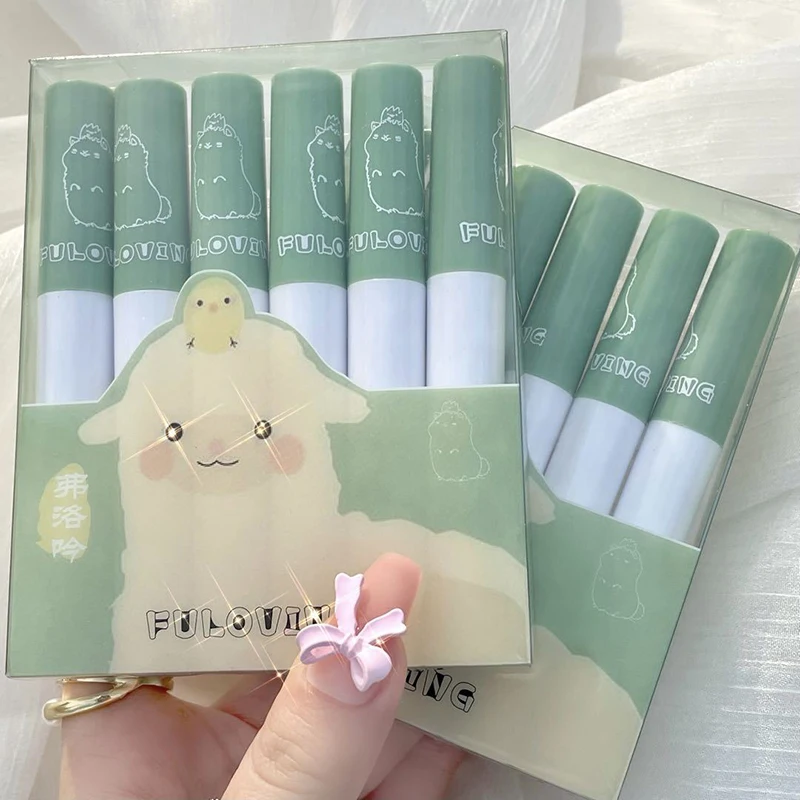 

6 шт. набор помады для макияжа водостойкий блеск для губ водостойкий глянцевый матовый бархатный блеск для губ женский сексуальный тинт для ...