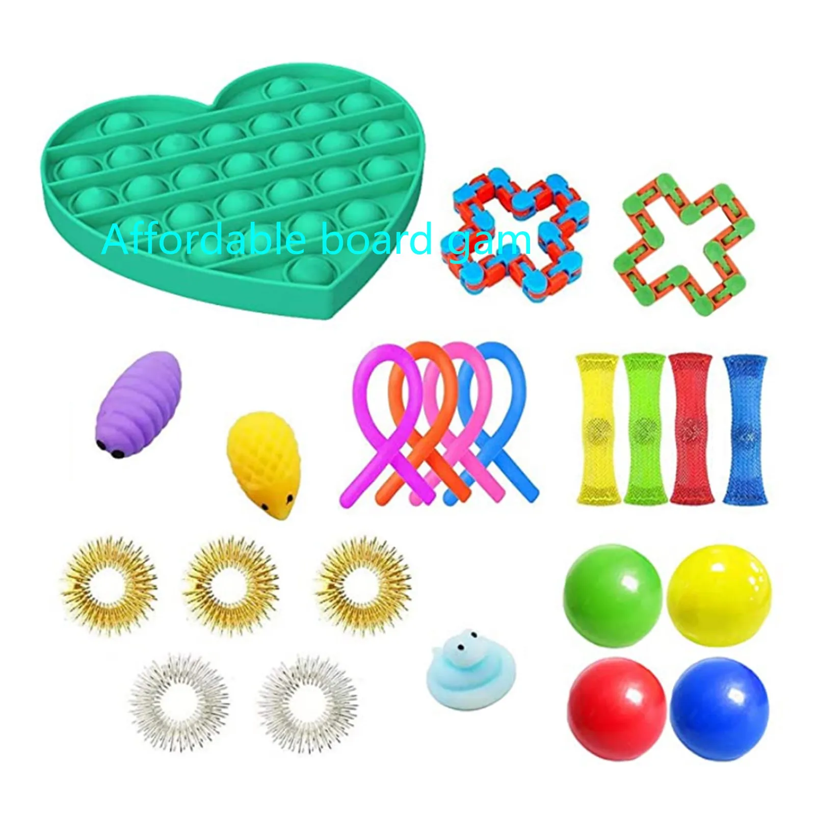

HOT 20/22/24/37pcs Fidget Sensory Toy Set Stress Relief Toys Autism Anxiety Relief Stress Pop Bubble Fidget Toys For Kids Adults