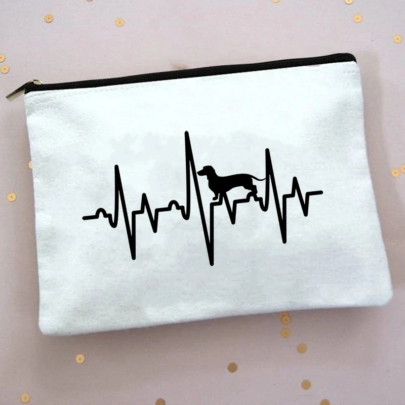 Уличные косметички Dachshunds с принтом для девушек женский косметический чехол