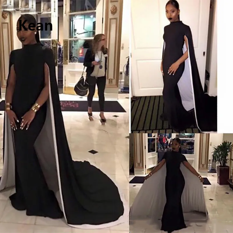Черно белое вечернее платье контрастного цвета Куртка Robe De Soiree Исламский Дубай
