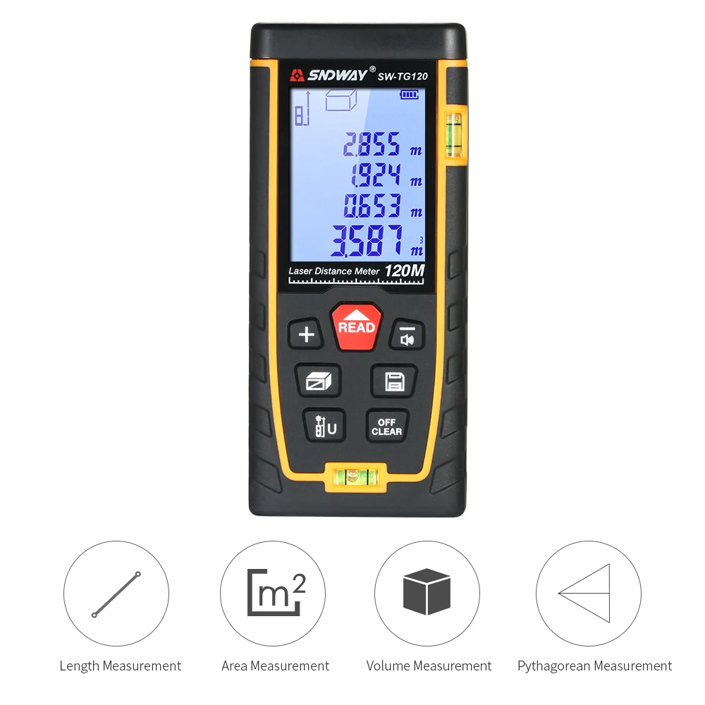 Лазерный дальномер измеритель расстояния инструмент для измерения площади