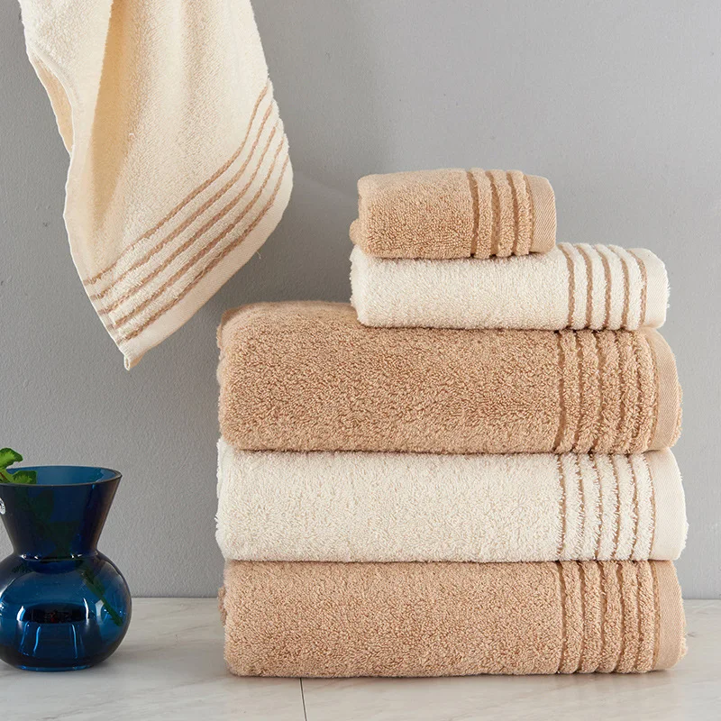 

Полотенце банное быстросохнущее из 100% органического хлопка, 70x140 см/34x76 см/34x34 см