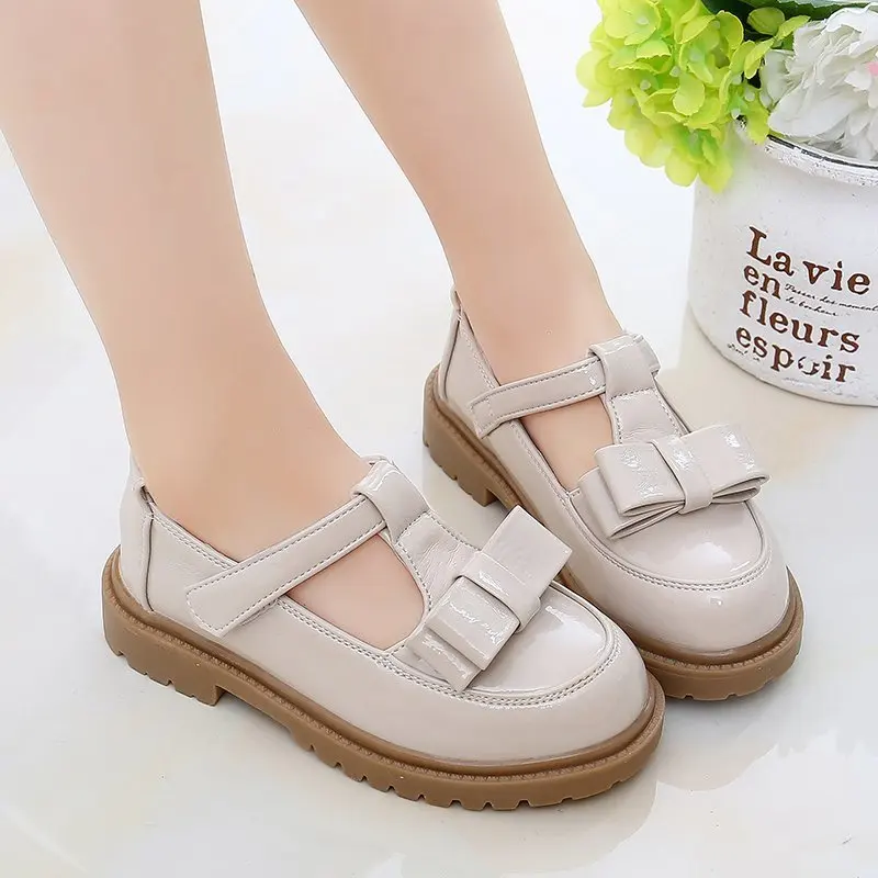 Детская обувь для девочек Обувь принцессы Кожаные сандалии розового и черного