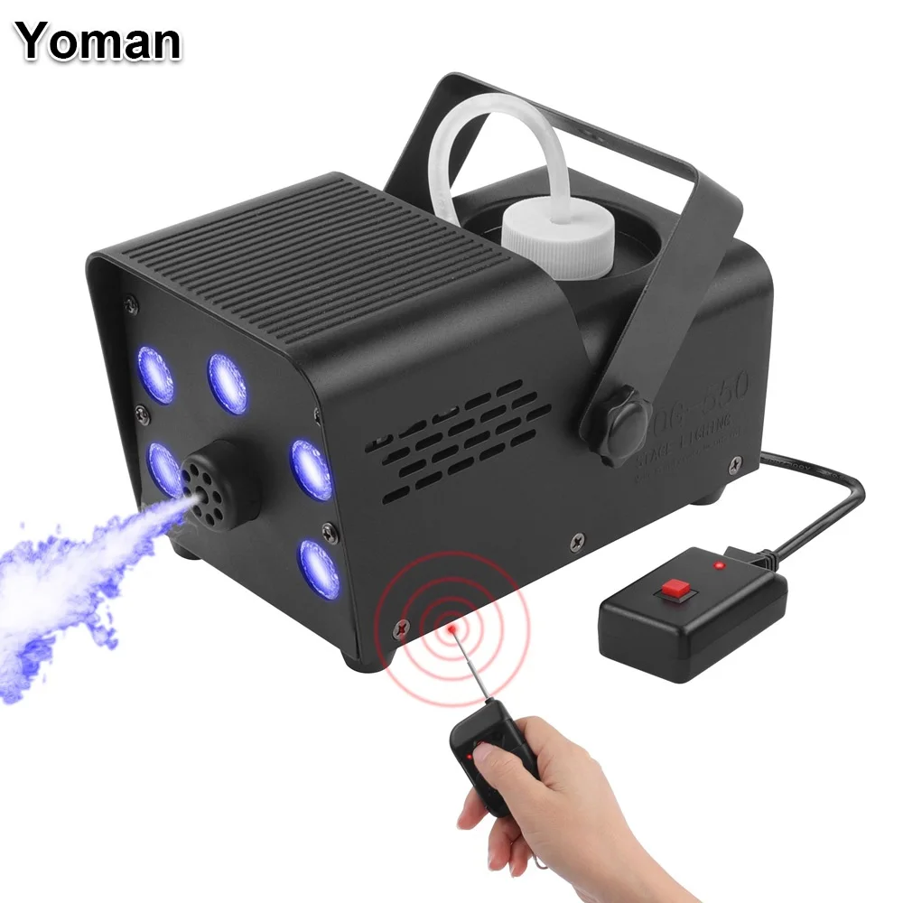 

550W Mini LED RGB Wireless Fog Smoke Mist Machine Disco DJ Party Christmas With Remote Control LED Moving Head Light Par Light
