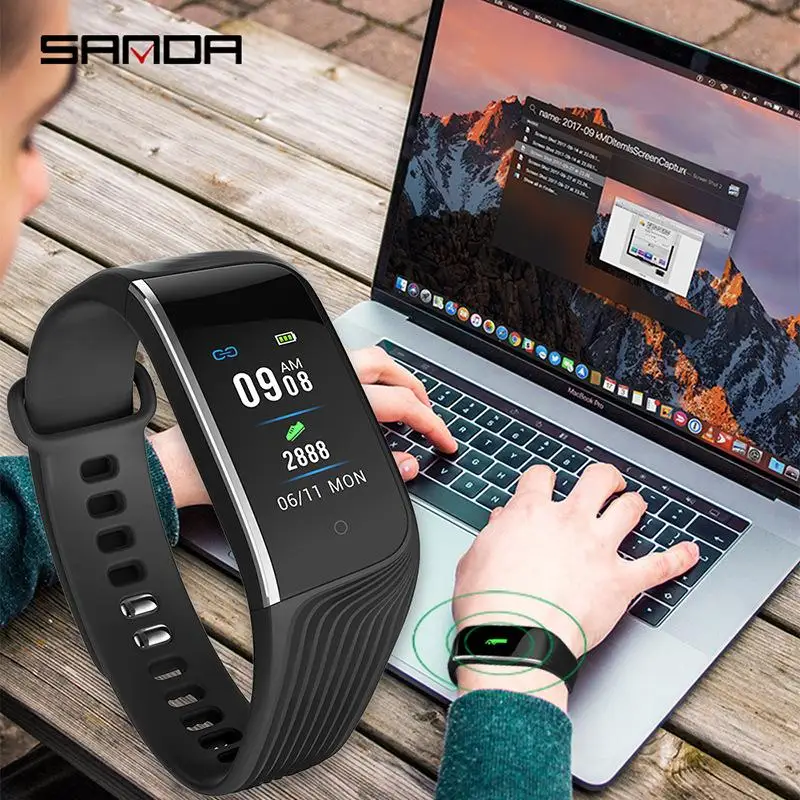 Смарт-часы Sanda S4 водонепроницаемые с сенсорным экраном и Bluetooth | Электроника