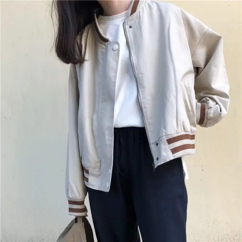 

2021 Jacket Spring and Autumn Short Jacket Women's New Korean Baseball Jacket Student Jacket