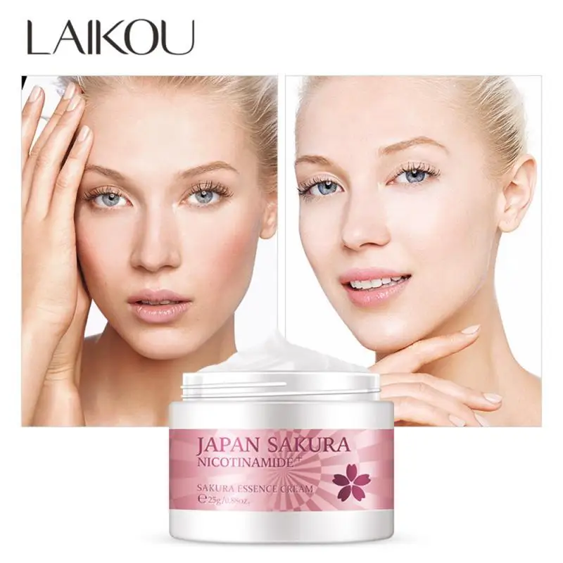 

LAIKOU Sakura Essence Face Cream Hyaluronic Acid Moisturizing Vitamin C Whitening Cream Anti Wrinkle Shrink Pores Firm Skin Care