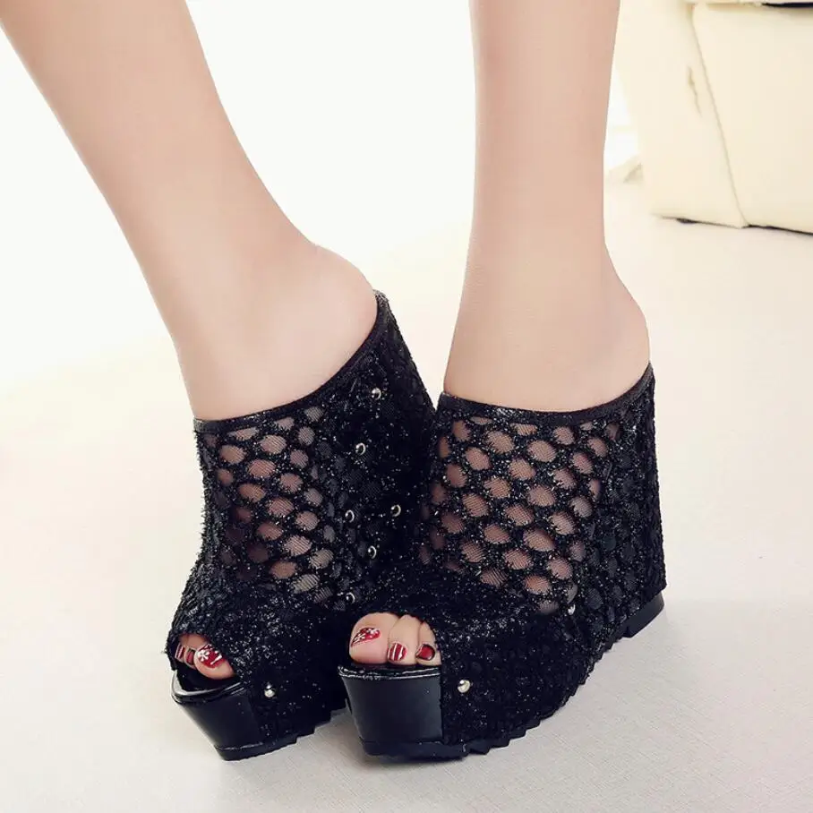 Женская обувь Летние туфли на высоком тонком каблуке платформе Туфли танкетке