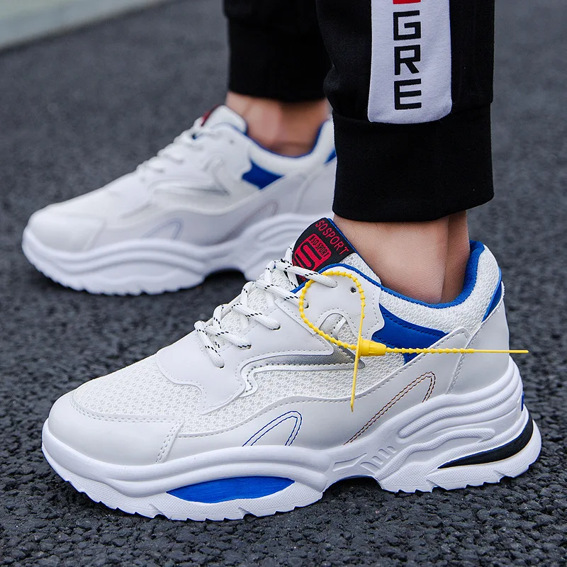 

Men's shoes fashion daddy shoes 2020 summer new sports and leisure shoes increased breathable mesh light running shoes