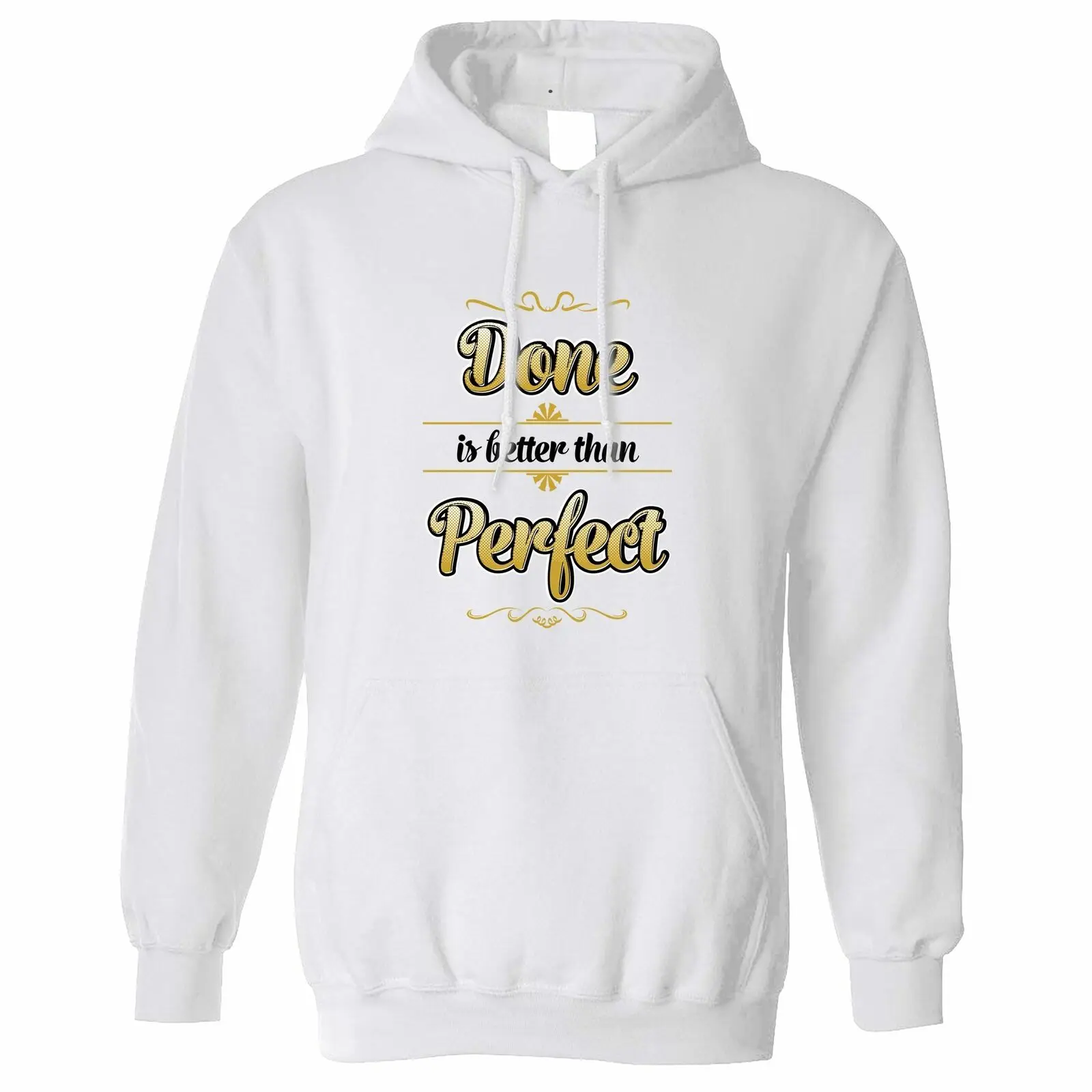 

Motivational Hoodie Done Is Better Than Perfect Quote Postive Thought Gym