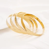 new gold color round bangles braceletstrendy charm bracelets jewelry for women birthday wedding brand gifts