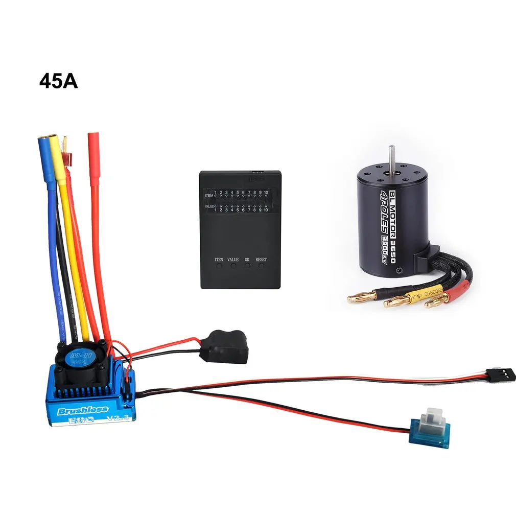 Водонепроницаемый Бесщеточный Регулятор Скорости 45A ESC пыленепроницаемый для