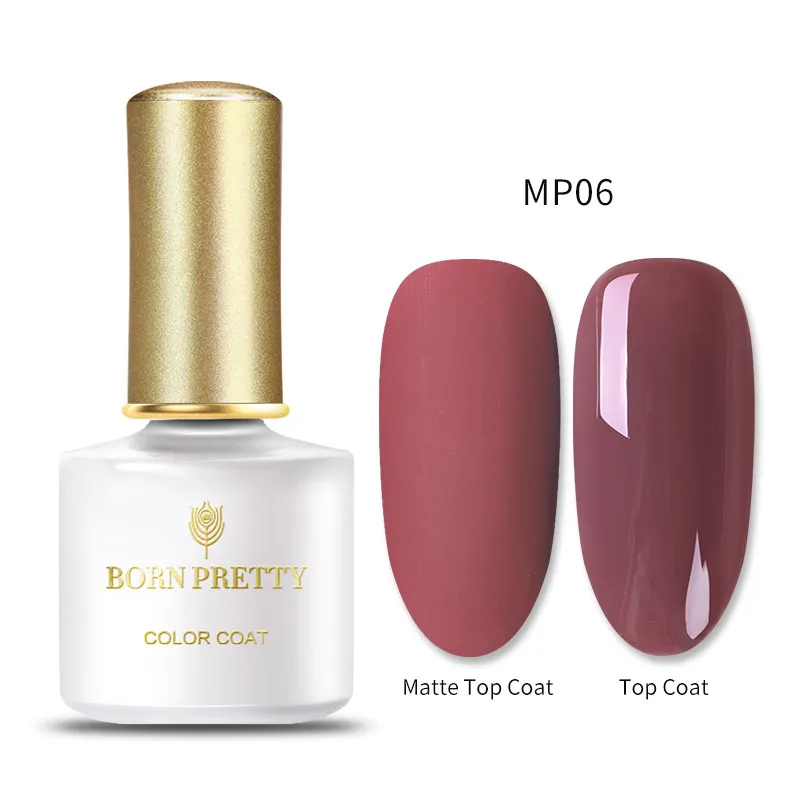 BP-MP06 BORN PRETTY Gel Polish Plum Color Semi Permanent Soak Off Gel Nail Polish 60 Colors Nail Art Gel Varnish Matt Top Coat Need 6ml - Цвет: BP-MP06