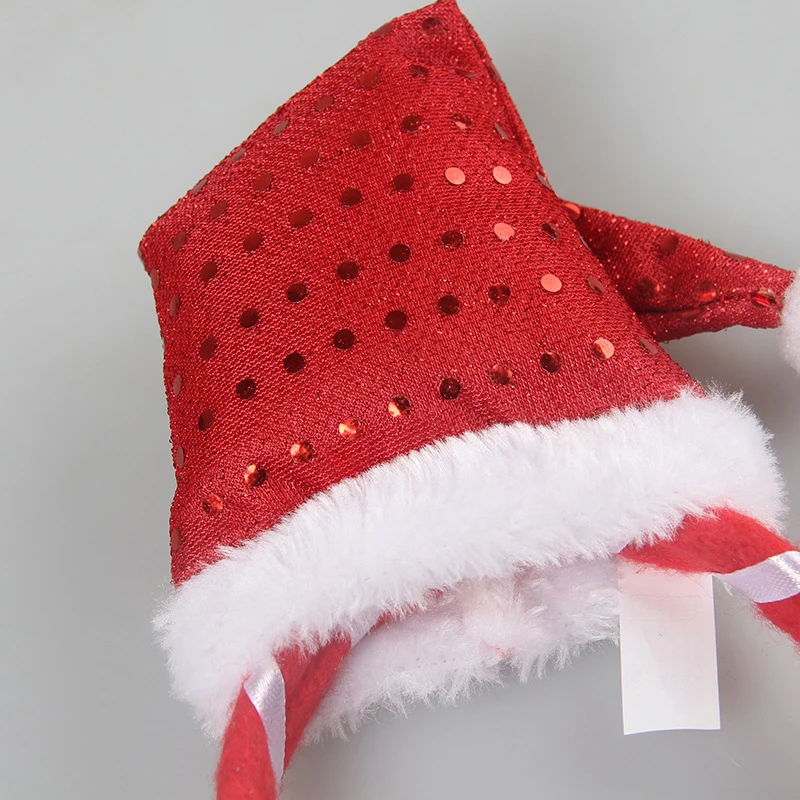 1 шт. и красными блестками на Рождество Кепки Кошка Собака Собачка Щенок