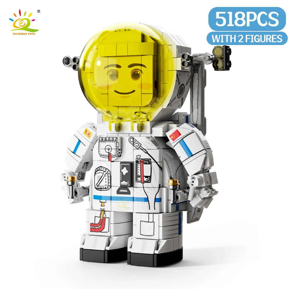 

HUIQIBAO 518Pcs Space Lunar Mars Astronaut Spaceman Figures Model Building Blocks Boys DIY Bricks City Constructor Toys Children