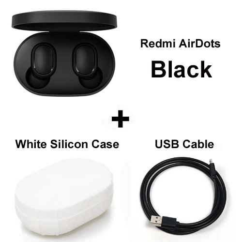 Xiao mi Red mi AirDots bluetooth наушники mi ni True mi Беспроводные Bluetooth 5,0 наушники DSP активные наушники с шумоподавлением - Цвет: add cable white case