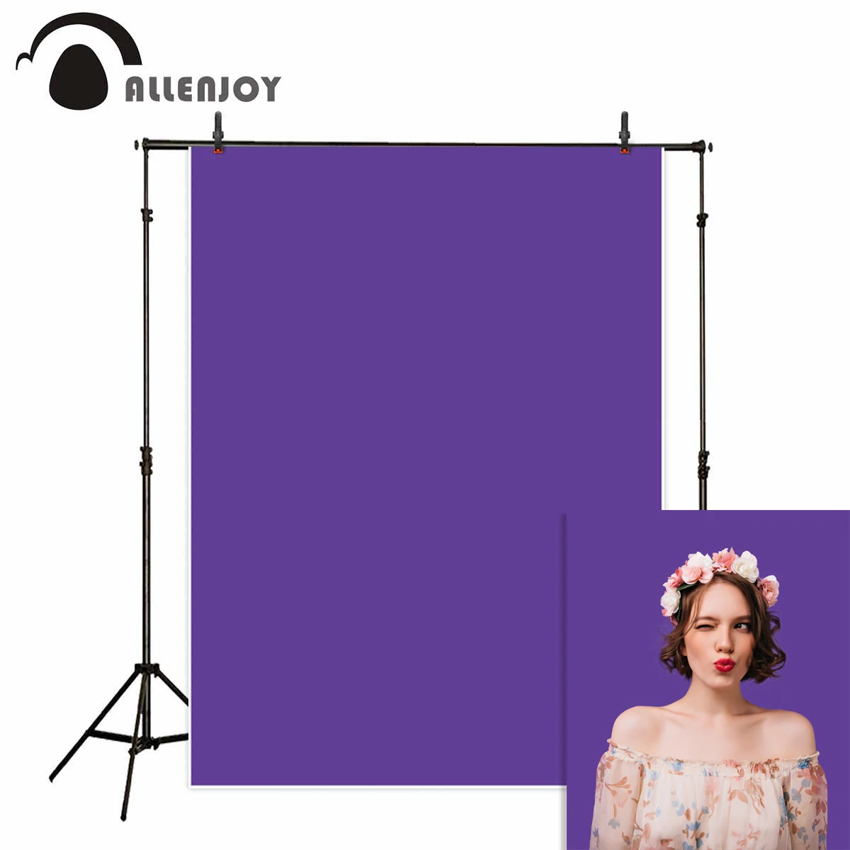 Фотофоны Allenjoy фиолетовые однотонные свадебные для фотостудии из виниловой