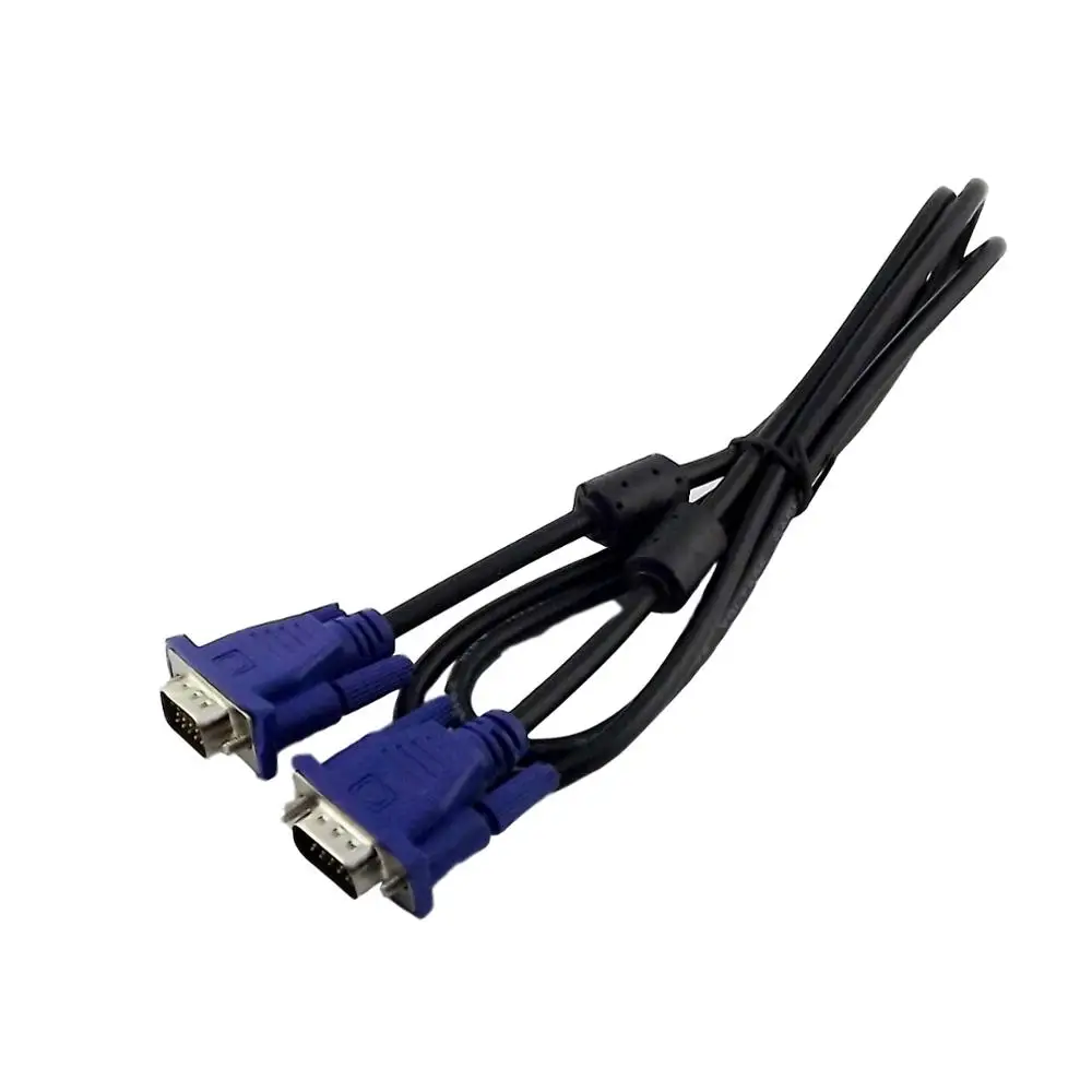 1x VGA SVGA DB15 15 пин кабель со штыревыми соединителями на обоих концах для подключения монитор штекера Удлинительный переходник Кабель для портативных ПК 1,3 м