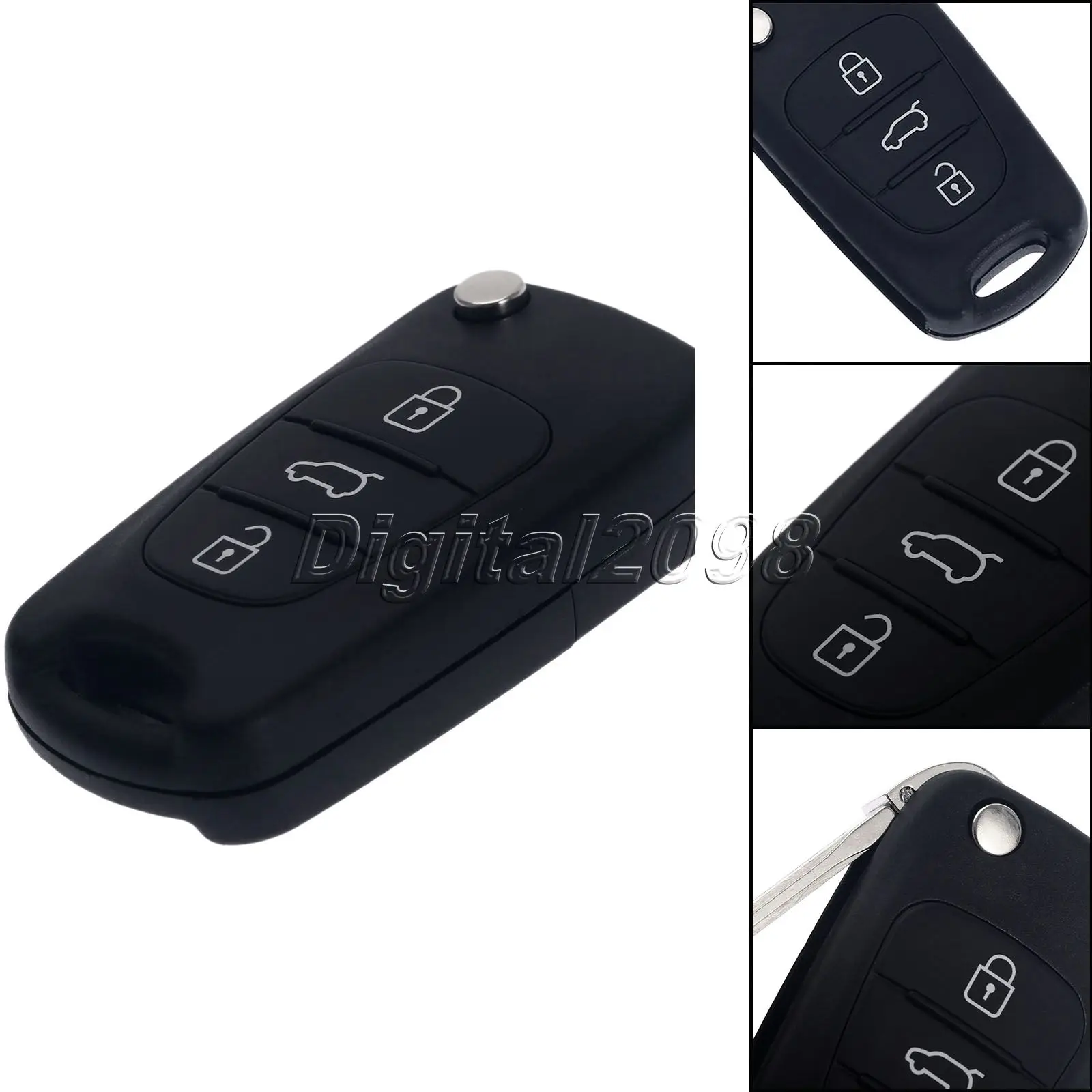 Новинка 3 кнопочный пульт дистанционного управления Yetaha Складной Корпус ключа