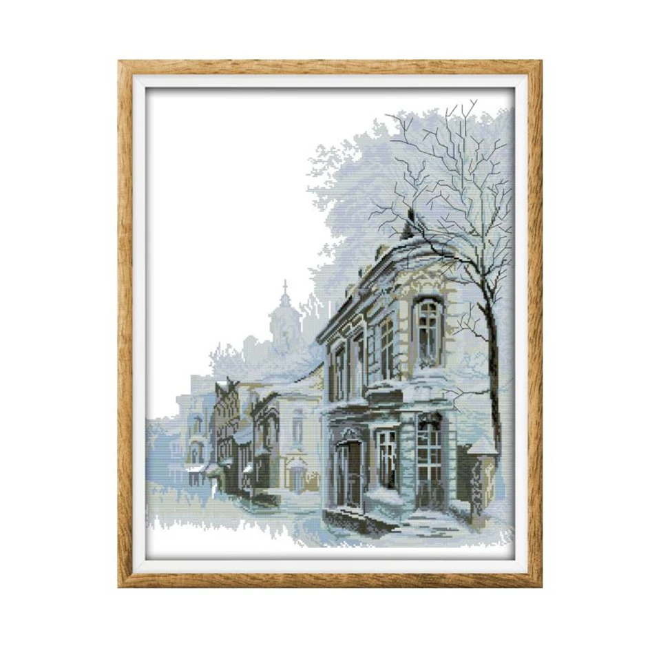 

Зимние утренние узоры наборы для вышивки крестиком 11CT 14CT Печатный холст DMC китайские наборы для вышивки крестиком наборы для рукоделия