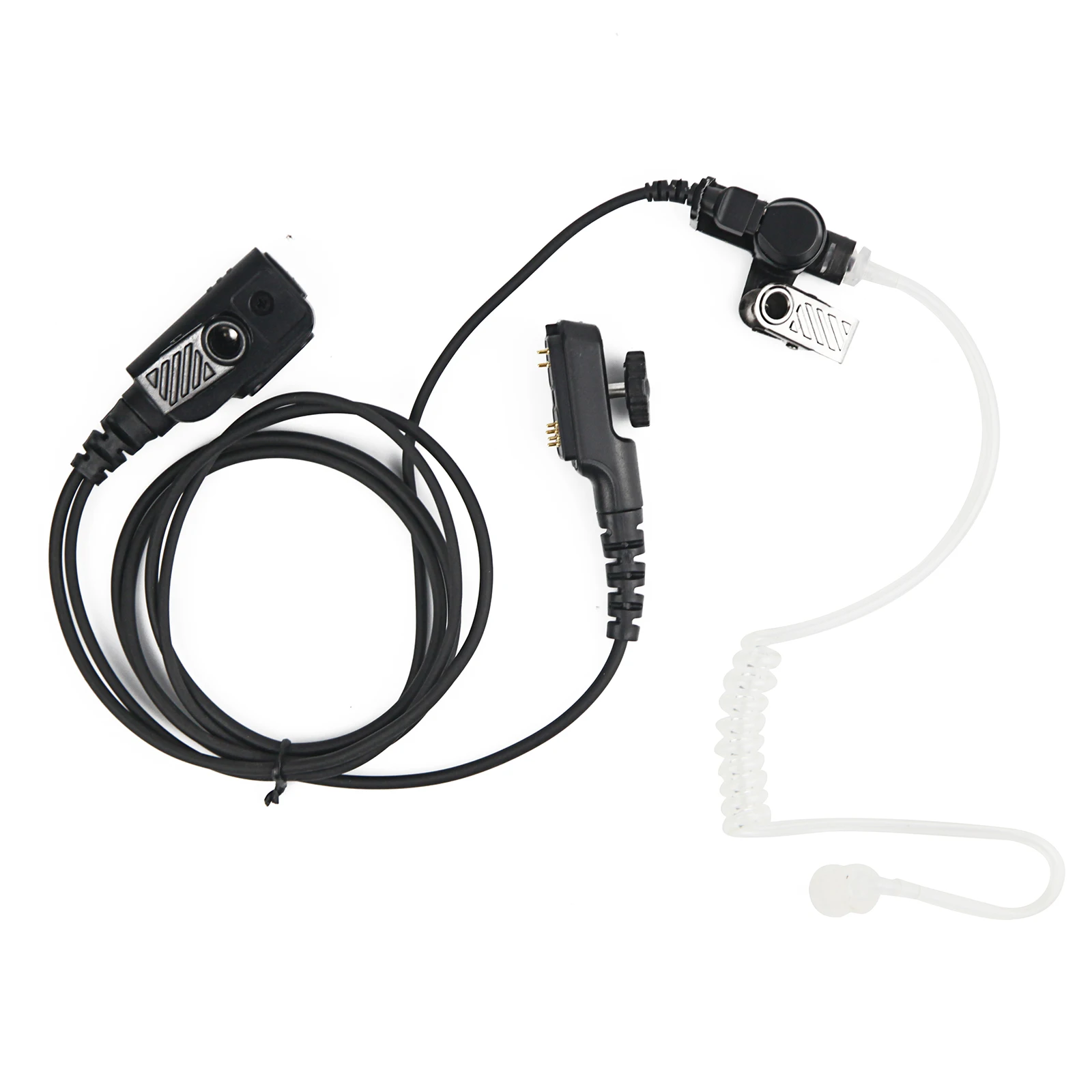 Walkie Talkie Earpiece with MIC and PTT FBI Style Acoustic Tube Surveillance Headset for Hytera Radio PD702 PD780 PD782 PT580H