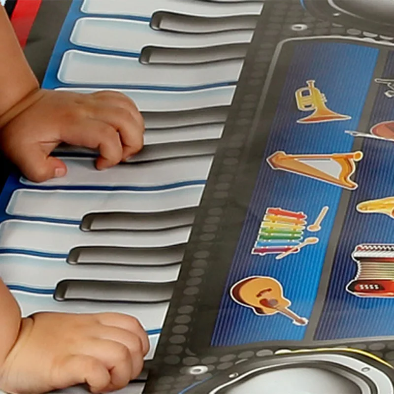2 in 1 Children's Electric Dance Mat Home Multifunctional Jazz Drum Piano Music Game Blanket | Электроника