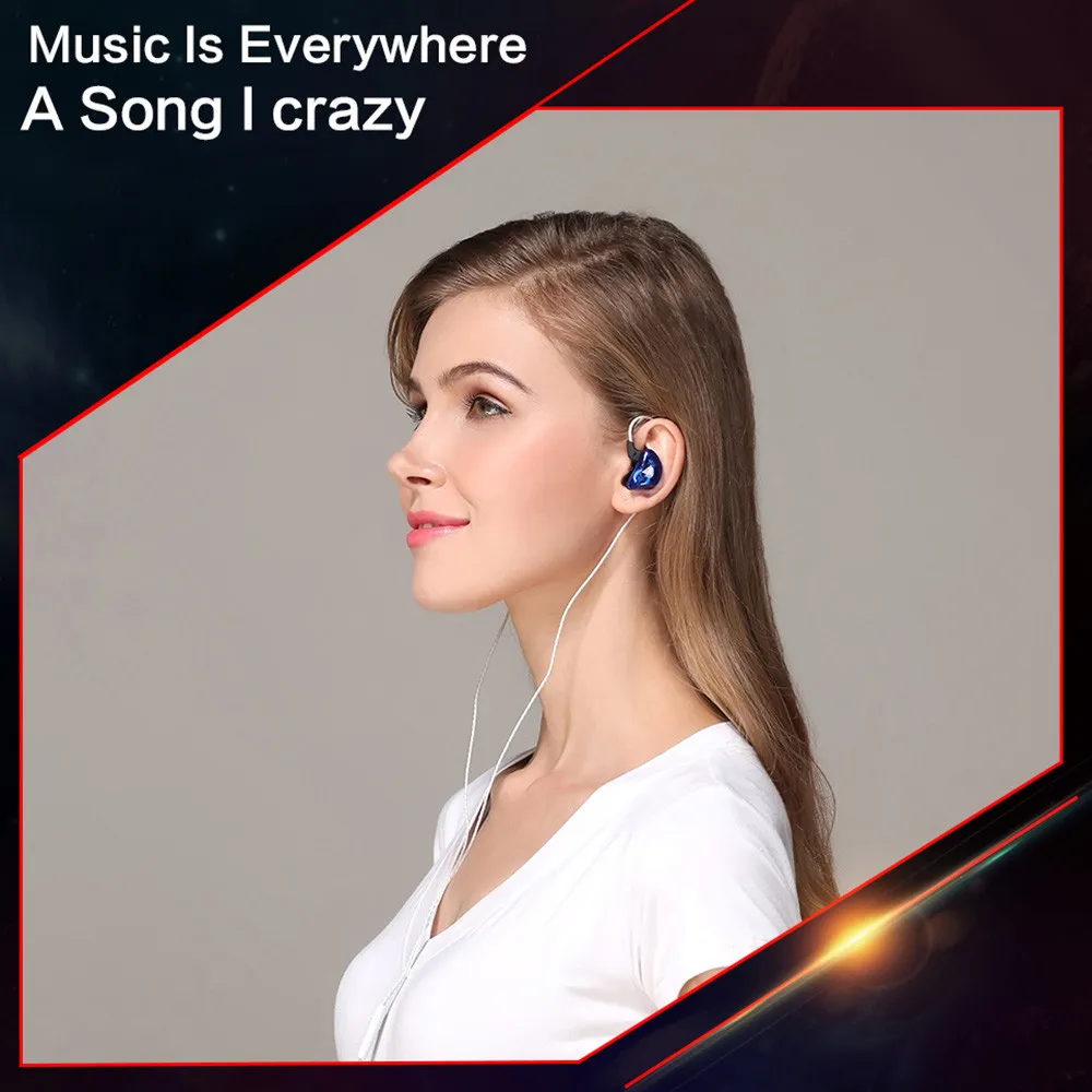 Наушники Hi-Fi QKZ CK7 новые наушники-вкладыши Спортивная стереогарнитура