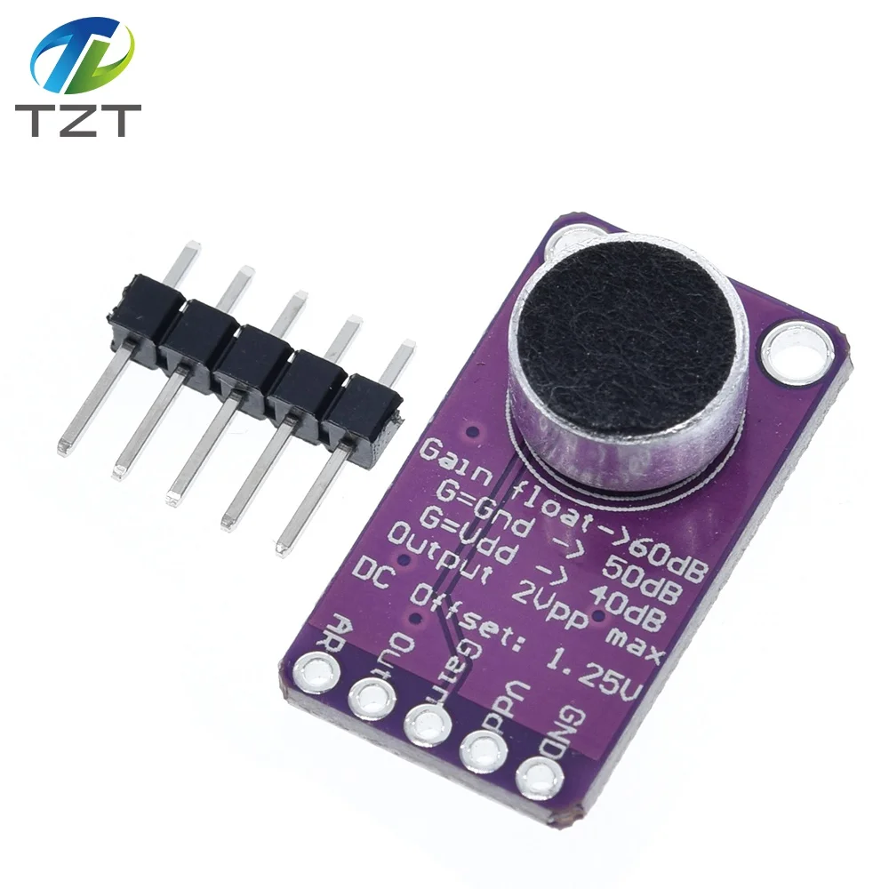 Микрофон TZT MAX9814 плата с автоматическим управлением усилением для Arduino