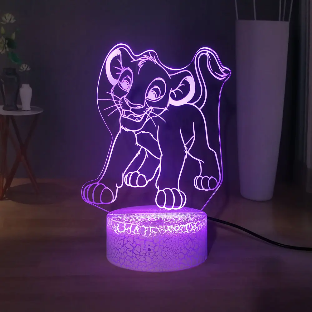 Новый светодиодный ночной Светильник Simba для детей украшение комнаты в виде