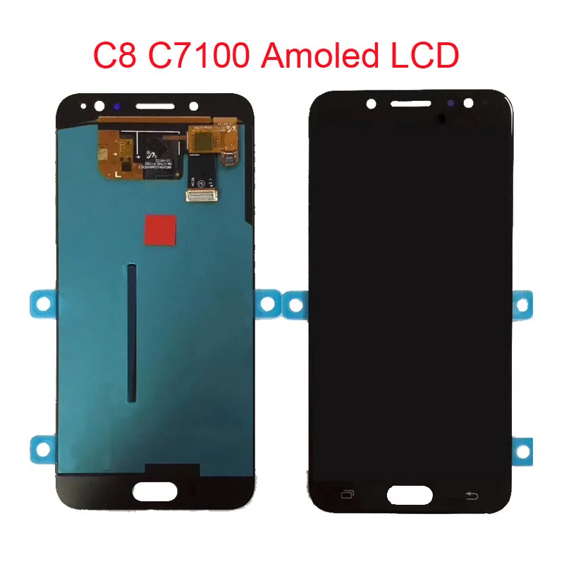 ЖК дисплей C8 Amoled для Samsung Galaxy C7 2017 C7100 C710 с сенсорным экраном и дигитайзером в сборе