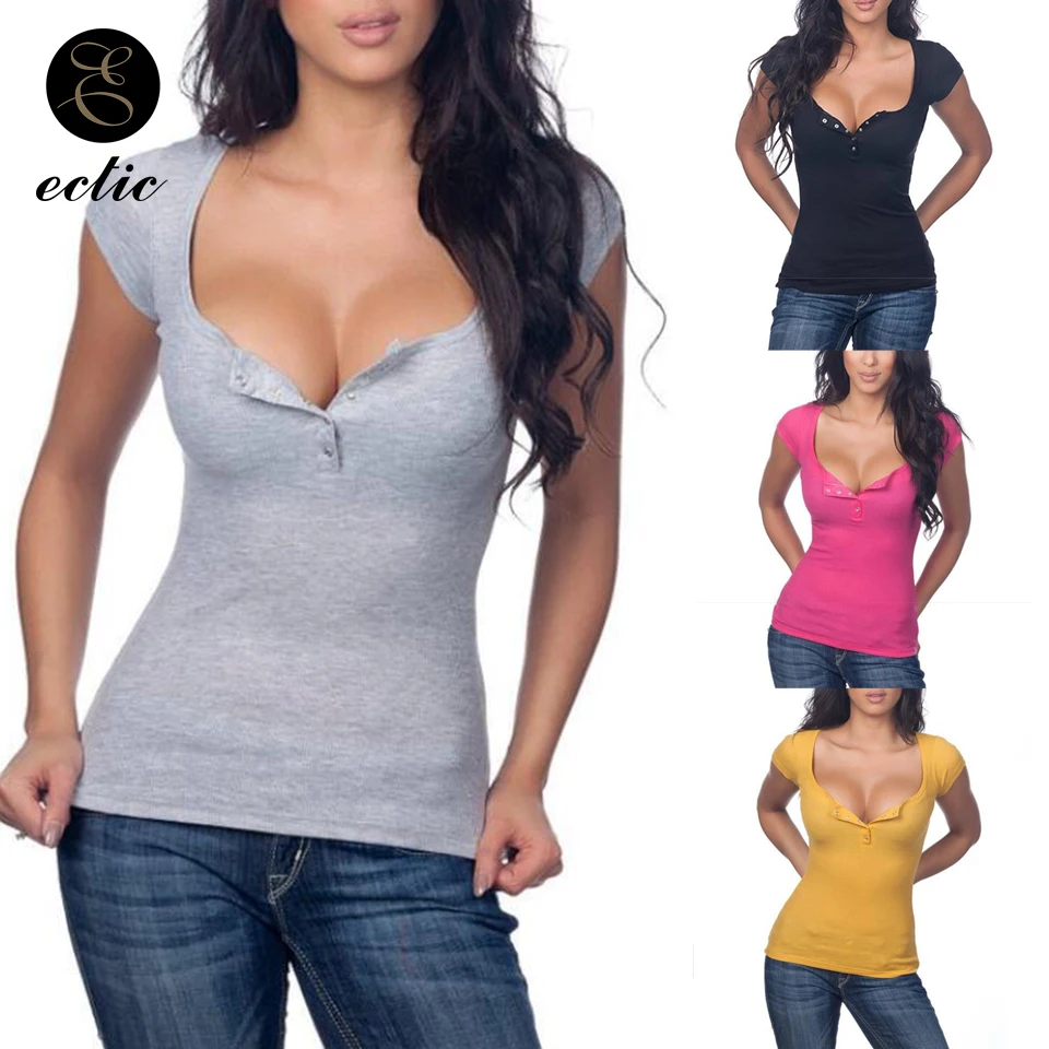 Сексуальное Подходящий Облегающее Стройный Плотный Простой Майка Одноцветный