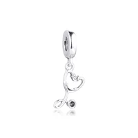 charms 925 original fit pandora bracelets sterling silver stethoscope heart charm beads for jewelry making women berloque