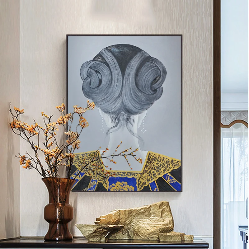 

Traditional Chinese Figure Painting Porch Canvas Decorative Poster Picture Album Home Decor Wall Art Room Decoration Accessories