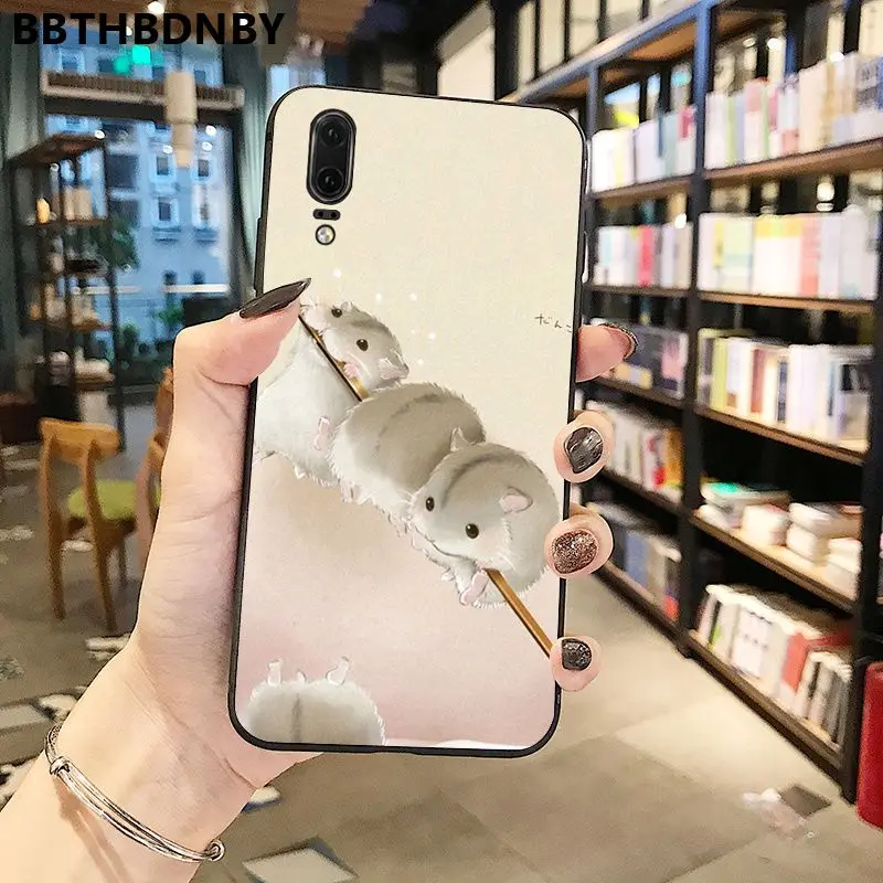 Чехол для телефона с изображением хомяка DIY красивый чехол huawei P10 lite P20 pro P30 Psmart mate
