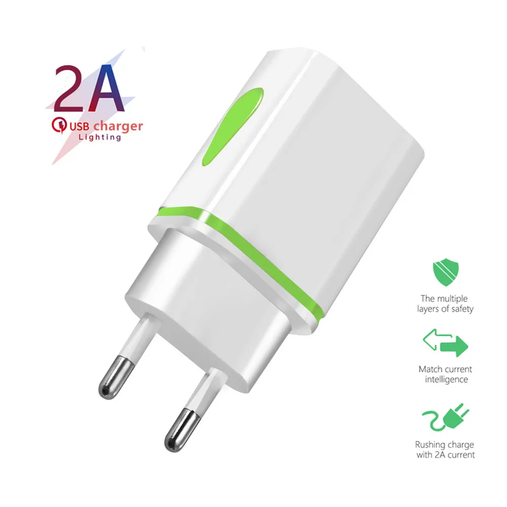 Универсальное зарядное устройство с двумя USB портами и светодиодной
